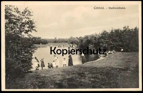 ALTE POSTKARTE CREFELD STADTWALDTEICH KREFELD Teich lake pond étang Ansichtskarte AK postcard cpa