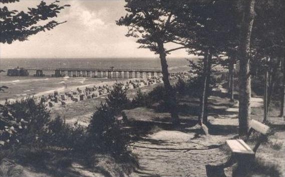 Alte Postkarte Ostseebad Bansin 1938 Beflaggung Heringsdorf Usedom