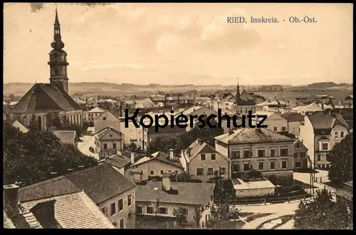 ALTE POSTKARTE RIED IM INNKREIS PANORAMA OBERÖSTERREICH Österreich  Austria Autriche cpa postcard AK Ansichtskarte