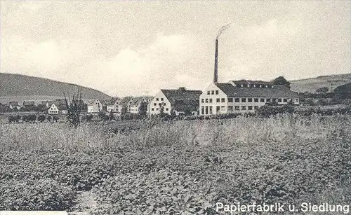 ÄLTERE POSTKARTE OTTBERGEN IN WESTFALEN HÖXTER PAPIERFABRIK & SIEDLUNG STEINECKER STRASSE DORFKRUG NETHE-BRÜCKE Fabrik