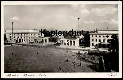 ALTE POSTKARTE MÜNCHEN KÖNIGLICHER PLATZ O. ZIEHER 30erJahre Adler Ansichtskarte AK cpa postcard Architecture