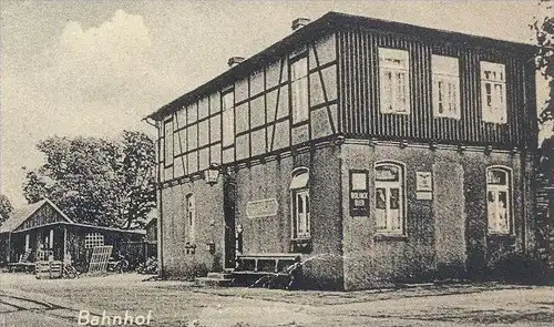 ALTE POSTKARTE GERSTEN BAHNHOF SCHULE KIRCHE ROLINCK BIER station gare bei Lengerich Kreis Lingen Emsland Ansichtskarte