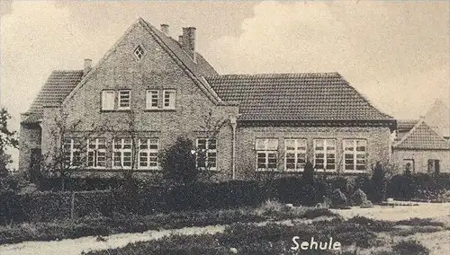 ALTE POSTKARTE GERSTEN BAHNHOF SCHULE KIRCHE ROLINCK BIER station gare bei Lengerich Kreis Lingen Emsland Ansichtskarte