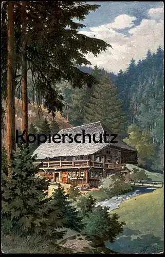 ALTE POSTKARTE HOCHSCHWARZWALD SIGN. KARL LEDERLE HAUS BAUERNHAUS SCHWARZWALD BLACK FOREST cpa postcard AK Ansichtskarte