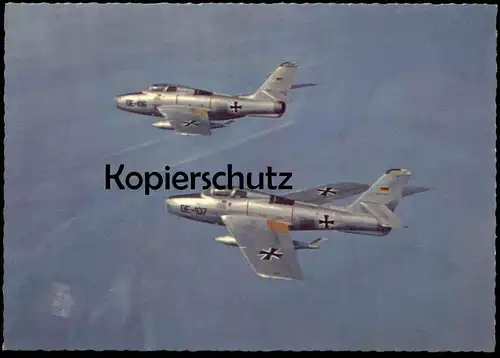 ÄLTERE POSTKARTE BUNDESWEHR-FLUGZEUGE JAGDBOMBER fighter-bomber Flugzeug Plane Airplane Avion Rolleiflex-Foto AK