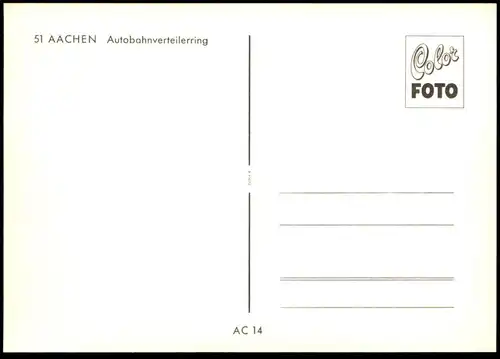 ÄLTERE POSTKARTE AUTOBAHNVERTEILERRING AACHEN BUS Opel Autobahn motorway highway autoroute Ansichtskarte postcard