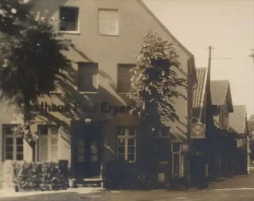 ALTE POSTKARTE GLANDORF THIEPLATZ 1938 GASTHAUS PAUL ERPENBECK B. V. ARAL TANKSTELLE filling station Auto Niedersachsen