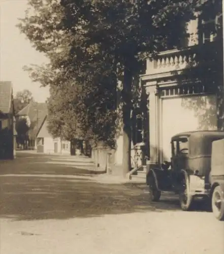 ALTE POSTKARTE GLANDORF THIEPLATZ 1938 GASTHAUS PAUL ERPENBECK B. V. ARAL TANKSTELLE filling station Auto Niedersachsen