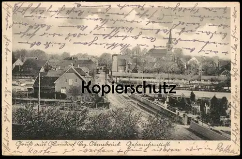 ALTE POSTKARTE GRUSS AUS GLANDORF BEZIRK OSNABRÜCK GESAMTANSICHT Friedhof cemetery churchyard cimetière Niedersachsen AK