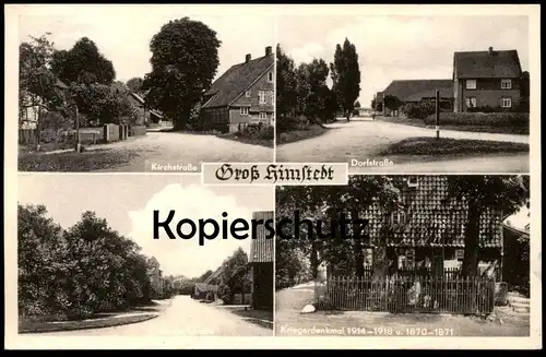 ALTE POSTKARTE GROSS HIMSTEDT DORFSTRASSE KIRCHSTRASSE 1943 SÖHLDE Stempel Hoheneggelsen cpa Ansichtskarte AK postcard