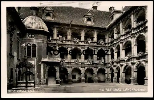 ALTE POSTKARTE ALT GRAZ LANDHAUSHOF 1931 STEIERMARK Austria Autriche Österreich postcard cpa AK Ansichtskarte