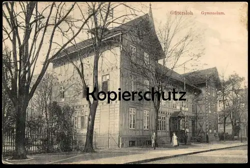 ALTE POSTKARTE GÜTERSLOH GYMNASIUM SCHULE school école cpa postcard AK Ansichtskarte Guetersloh