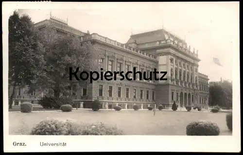 ALTE POSTKARTE GRAZ UNIVERSITÄT 1927 university université Austria Autriche Österreich postcard cpa AK Ansichtskarte