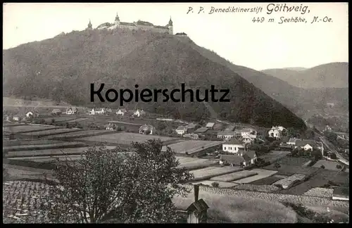ALTE POSTKARTE P. P. BENEDIKTINERSTIFT GÖTTWEIG 449 m Seehöhe bei Furth Krems Stift Österreich Austria cpa postcard AK
