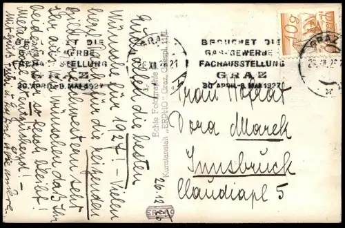 ALTE POSTKARTE GRAZ HERRENGASSE MIT LANDHAUS 1926 Kutsche Schimmel coach Steiermark Österreich Austria cpa postcard