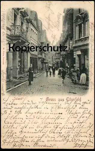 ALTE POSTKARTE GRUSS AUS ELBERFELD ISLAND WUPPERTAL SCHUTZMANN Polizist policeman policier uniform uniforme postcard AK