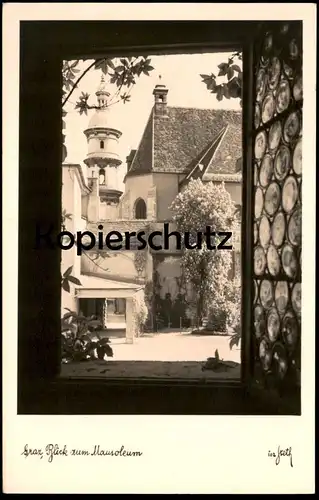 ALTE POSTKARTE GRAZ BLICK ZUM MAUSOLEUM 1940 PHOTO SKETH Steiermark Österreich Austria Autriche postcard Ansichtskarte
