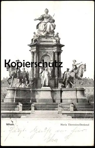 ALTE POSTKARTE WIEN MARIA THERESIEN -DENKMAL 1905 monument Vienna Vienne cpa postcard AK Ansichtskarte