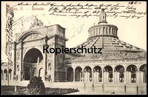 ALTE POSTKARTE WIEN II ROTUNDE 1903 Vienna Vienne postcard cpa Ansichtskarte AK