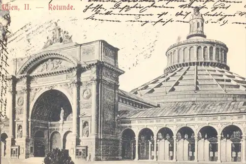 ALTE POSTKARTE WIEN II ROTUNDE 1903 Vienna Vienne postcard cpa Ansichtskarte AK