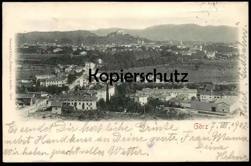 ALTE POSTKARTE GÖRZ PANORAMA TOTALANSICHT GORIZIA 1902 Italia Italien Italy cpa postcard AK Ansichtskarte