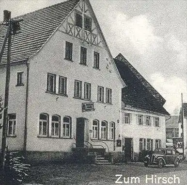 ALTE POSTKARTE RINGINGEN VOM FLUGZEUG GASTHOF ZUM HIRSCH BURLADINGEN HOHENZOLLERN Luftbild Fliegeraufnahme postcard cpa