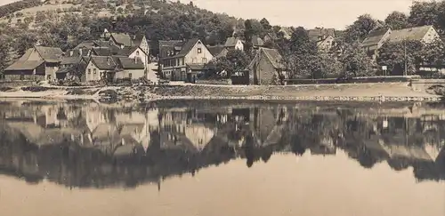 ALTE POSTKARTE RAINBACH MIT DILSBERG AM NECKAR NECKARGEMÜND GASTHAUS & PENSION ZUM NECKARTAL KARL WAIBELl Ansichtskarte