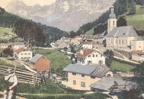 ALTE POSTKARTE RAMSAU BEI BERCHTESGADEN 1902 TEXT: PROBLEME MIT DER GEBUCHTEN UNTERKUNFT Junge Kind child postcard AK