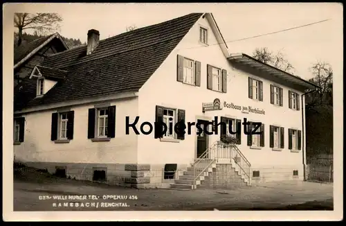 ALTE POSTKARTE RAMSBACH RENCHTAL OPPENAU GASTHAUS ZUM BIERHÄUSLE BES. WILLI HUBER Moninger Bier beer postcard cpa AK