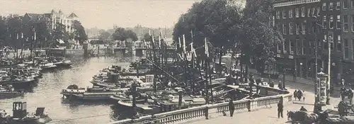 ALTE POSTKARTE ROTTERDAM GELDERSCHE KADE EN WITTE HUIS Frachtschiff Schiff cargo ship vrachtschip cpa Ansichtskarte AK