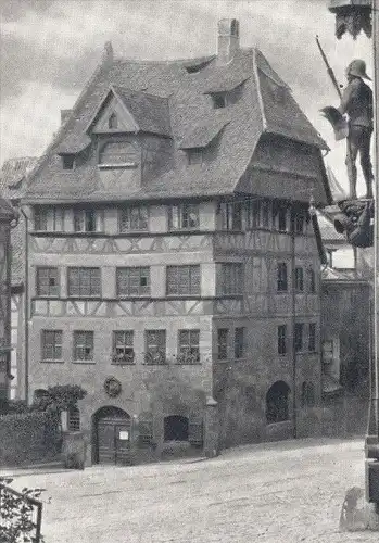 ALTE POSTKARTE NÜRNBERG ALBRECHT DÜRER HAUS MASCHINENWERBESTEMPEL STEMPEL TIERGARTEN 1912 - 1962 Ansichtskarte postcard