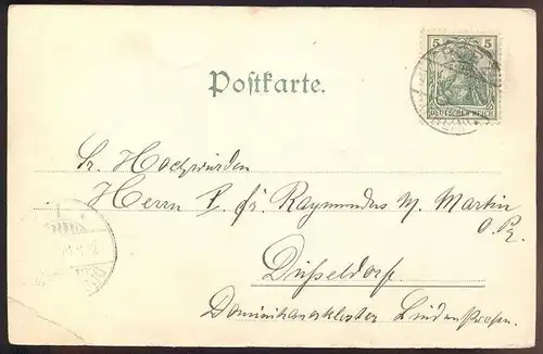 ALTE POSTKARTE GRUSS AUS URBACH VILLA BRÖCHER PASTORAT KIRCHE SCHULE KÖLN PORZ cpa postcard AK Ansichtskarte