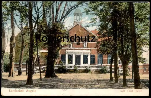 ALTE POSTKARTE ADLIGES GUT OEHE LANDSCHAFT ANGELN MAASHOLM SCHLESWIG-HOLSTEIN postcard cpa Ansichtskarte AK
