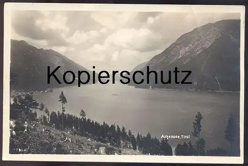 ALTE POSTKARTE ACHENSEE TIROL 1927 STEMPEL HOTEL SCHOLASTIKA MAURACH Eben Österreich Austria Autriche cpa AK