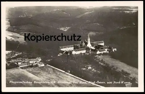 ALTE POSTKARTE STIFT ALTENBURG BEZIRK HORN FLIEGERAUFNAHME VON NORD-WESTEN LUFTBILD Österreich Austria Autriche cpa AK