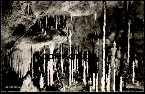 ÄLTERE POSTKARTE ATTENDORN TROPFSTEINHÖHLE KERZENHALLE Stalaktiten Stalakmiten Höhle cave caverne grotte Ansichtskarte