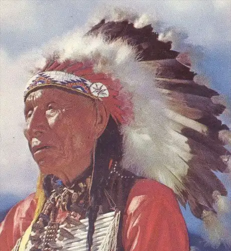 POSTKARTE OGALALA SIOUX INDIAN CHIEF BLACK ELK Ceremonial dress Indianer Indians Indien feather headdress Kopfschmuck AK