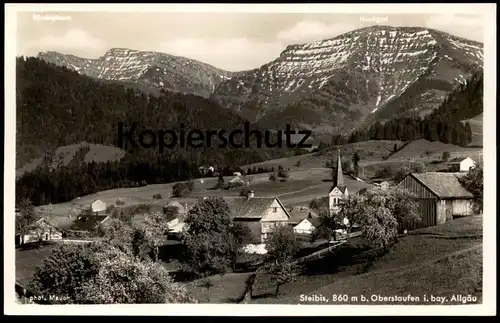 ALTE POSTKARTE STEIBIS 860M MIT RINDALPHORN HOCHGRAT BEI OBERSTAUFEN IM BAYERISCHEN ALLGÄU BAYERN AACH cpa postcard AK
