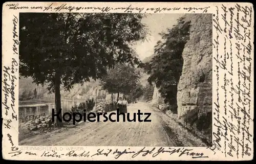 ALTE POSTKARTE STEINMÜHLE AN DER WESER ZWEI FRAUEN Dölme Pegestorf Bodenwerder-Polle Feldpost AK Ansichtskarte postcard