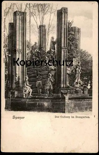 ALTE POSTKARTE SPEYER AM RHEIN DER OELBERG IM DOMGARTEN Engel angel ange postcard cpa AK Ansichtskarte