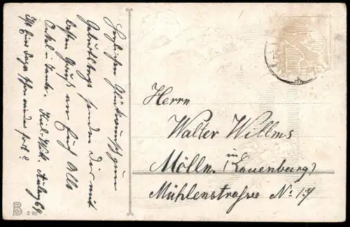 ALTE PRÄGE POSTKARTE REICHTUM UND EHRE SEI DIR BESCHIEDEN SPRUCH Preussen Ansichtskarte AK embossed postcard cpa gaufreé