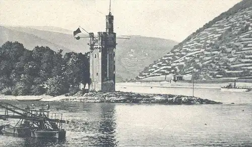 ALTE POSTKARTE MÄUSETURM BEI BINGEN Rhein Rhin Rhine Lo Tour des souris The mice-tower cpa postcard AK Ansichtskarte