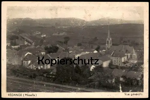 ALTE POSTKARTE RÉDANGE MOSELLE VUE GÉNÉRALE Eisenbahn-Schienen chemin de fer railway cpa postcard AK Ansichtskarte