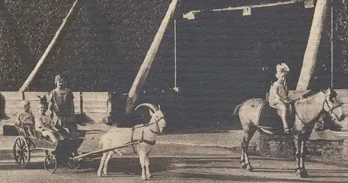 ALTE POSTKARTE BAD ROTHENFELDE GRADIERWERK KUTSCHE ZIEGE VOR KARREN KINDER Bock coach chèvre goat Geiten enfant child AK