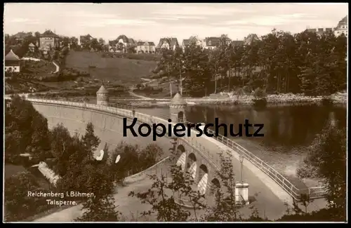 ALTE POSTKARTE REICHENBERG TALSPERRE LIBEREC water dam barrage Böhmen Romani Sudeten Tschechien Ceska Republika cpa AK