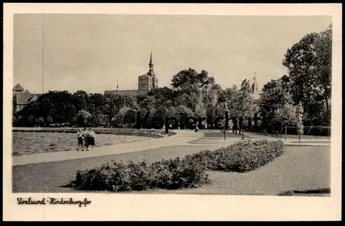 ALTE POSTKARTE STRALSUND HINDENBURGUFER Hindenburg-Ufer cpa postcard AK Ansichtskarte