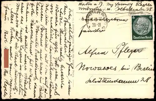 ALTE POSTKARTE MÜNSTER SCHLOSSPARK MIT SCHLOSSTOR IM WINTER EIN GUTES NEUES JAHR! Muenster cpa postcard AK Anischtskarte