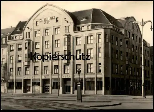 ALTE POSTKARTE DÜSSELDORF RHEINISCHE BAHNGESELLSCHAFT RHEINBAHN-HAUS VERWALTUNG Eisenbahn Duesseldorf architecture AK