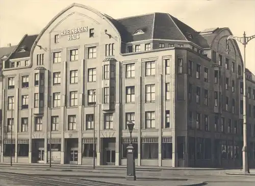 ALTE POSTKARTE DÜSSELDORF RHEINISCHE BAHNGESELLSCHAFT RHEINBAHN-HAUS VERWALTUNG Eisenbahn Duesseldorf architecture AK