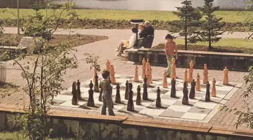ÄLTERE POSTKARTE SCHONACH KURPARK SCHACH CHESS ÉCHECS Schachbrett partie d'échecs Schachspiel Ansichtskarte cpa postcard